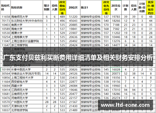 广东支付贝兹利买断费用详细清单及相关财务安排分析